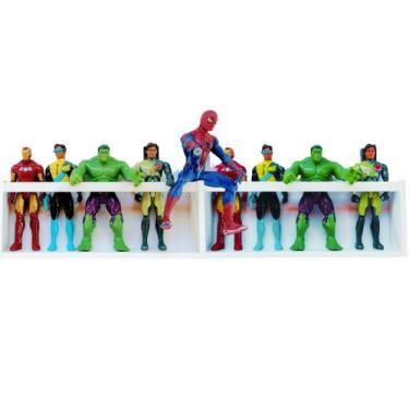 Imagem de Nicho Para Coleção de Bonecos Prateleira De Brinquedos Mdf 55cm - Arte