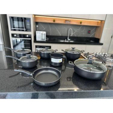 Imagem de Jogo Panelas Grandes Robustas Com Wok 30 Antiaderente Teflon