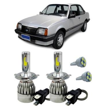 Imagem de Kit Super Led H4 6000K Farol Auto Baixo Monza 1982/96 + T10 - Autovex