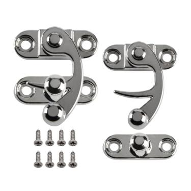 Imagem de Fecho de gancho direito antigo, mini fecho de braço oscilante com fecho de gancho antigo em tom de balanço trava de caixa de joias antiga para caixa de joias de madeira, caixa de ferramentas, mala,