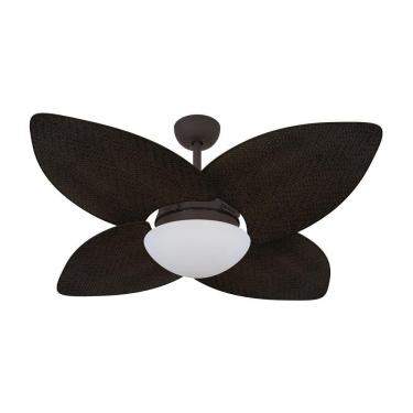 Imagem de Ventilador De Teto Kovalski Marrom Texturizado 4 Pás Palmae Tabaco 110V