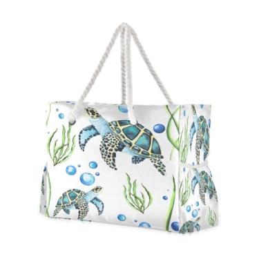 Imagem de senya Bolsa de praia feminina grande grupo de muitos animais africanos bolsas de viagem para academia esportiva bolsa de ombro, Multi 2, One Size