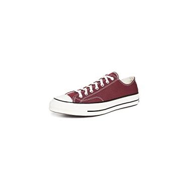 Imagem de Converse Tênis masculino Chuck Taylor All Star anos 70, Bordeaux Profundo / Egret/Preto, 10.5 Women/9 Men