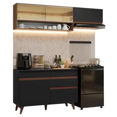 Imagem de Armário de Cozinha Compacta 190cm Preto/rustic Reims Madesa 06