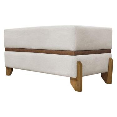 Imagem de Recamier Puff Para Cama Quarto Solteiro 100 cm Kodama Bouclé - Clique 