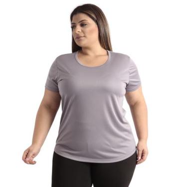 Imagem de Camiseta Plus Size Dry Fit Feminina Fitness Academia - Força Do Sol, G