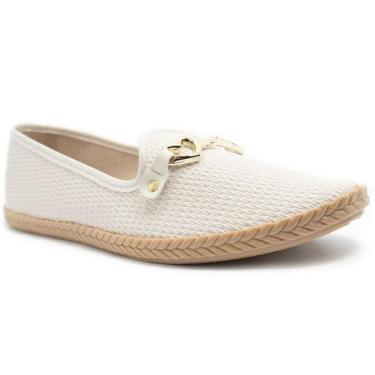 Imagem de Alpargata Moleca Pesponto Lisboa Detalhe Feminina - Off White