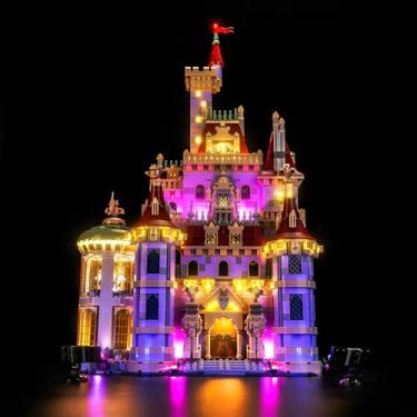 Imagem de BrickBling Apenas luz LED, compatível com o castelo Lego A Bela e a Fera, iluminação criativa compatível com Lego 43263 - não vem com modelo castelo (versão clássica de luz)