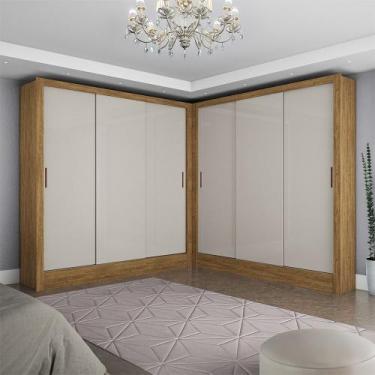 Imagem de Closet Casal Duplo Dubai 6 Portas 6 Gavetas - Carioca Móveis, Cinamomo