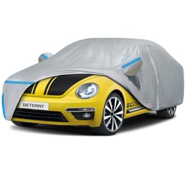 Imagem de BETERNY Capa de carro para Volkswagen New Beetle Sedan de 2 portas 1998-2025, à prova d'água, ajuste personalizado, todos os climas, sol, chuva, proteção contra poeira, neve, proteção externa, com