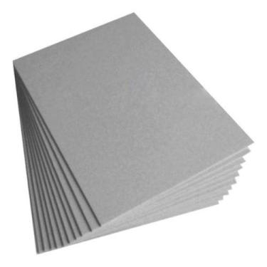 Imagem de Papelão Cinza Holler 1.7mm  Horle 60 Pc 21x29,7 A4 Capa Dura - Dz Grou