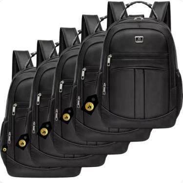 Imagem de kit 05 Mochila Notebook Executiva Viagem Facul escolar Casual - Pietri