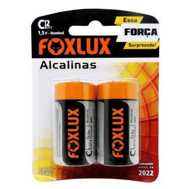 Imagem de Pilha Alcalina Media C Foxlux Blister 2 Unidades
