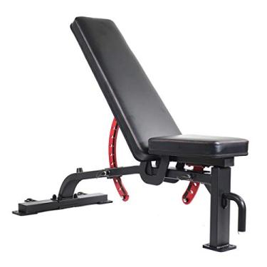 Imagem de Bancos de peso padrão Banco de halteres, banco de peso ajustável para academia em casa, cama de barra multifuncional, treinadores centrais e domésticos, bancos de peso olímpicos