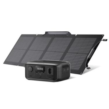 Imagem de EF EcoFlow Gerador Solar RIVER 3 120V com 110W Painel Solar, Bateria LFP de 230Wh, Saída de 600W, Eficiência de GaN que Dobra a Autonomia, UPS <20 ms, Estação de Energia Portátil para Uso ao Ar Livre