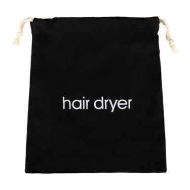 Imagem de YWJLQH Bolsa de Viagem para Secador de Cabelo com Fechamento de Cordão E Design Compacto, Preto, Tamanho real
