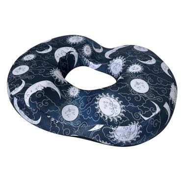 Imagem de Almofada de assento para hemorróidas com orifício central de donuts, espuma viscoelástica para hemorróidas, alívio da dor no cóccix ou cóccix, almofadas de assento de carro para mulheres pós-parto