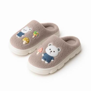 Imagem de Pantufa Infantil Unissex Pelúcida Leve Quente e Antiderrapante - Bogu 