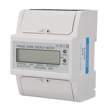 Imagem de Walfront DDM76SC 220V / 230V 20-80A Din Rail Medidor de energia Kwh Medidor elétrico Monofásico 4P Consumo de energia Wattímetro LCD indica o status