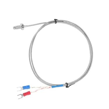 Imagem de Fio Fino do Sensor de Temperatura do Termopar Tipo K do Parafuso M6 para Plásticos, Máquinas, Têxteis, Indústria Alimentícia Com Cabo de Extensão Blindado (#3)