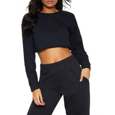 Imagem de Conjunto Moletom Feminino Cropped com Capuz  Estilo, Conforto  tumbler
