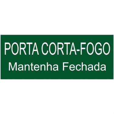 Imagem de Placa de PVC Fotoluminescente Auto-Adesiva 15x30 Porta Corta-Fogo Mant