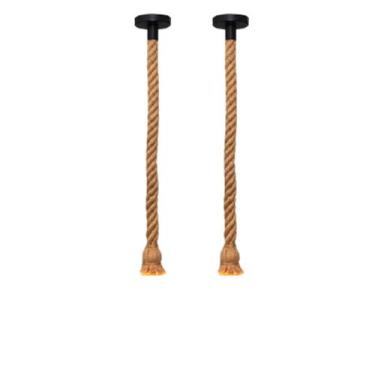 Imagem de Kit 2 Pendentes Corda Sisal Retro Vintage 1,80M Nó Laço - Pendente Sis