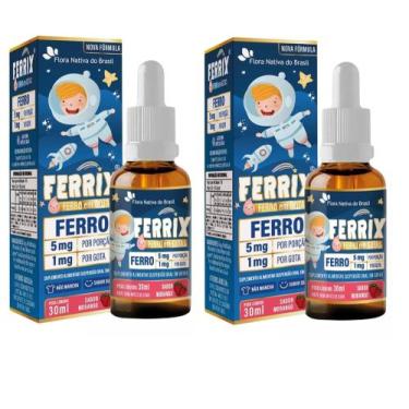 Imagem de Ferrix 30 Ml Flora Nativa - Sabor Morango kit 2 unidades
