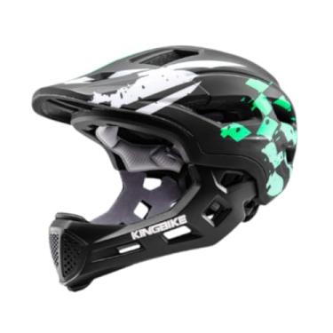 Imagem de menolana Capacete de bicicleta infantil Capacete de bicicleta Ciclismo à prova de choque Rosto inteiro para crianças para skate Ciclismo Patinação de estrada, Verde