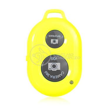 Imagem de Controle Remoto Disparador Foto Bluetooth Selfie Amarelo Nº8