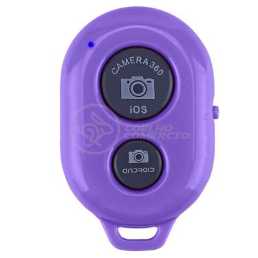 Imagem de Controle Remoto Disparador De Fotos Bluetooth Selfie - Roxo