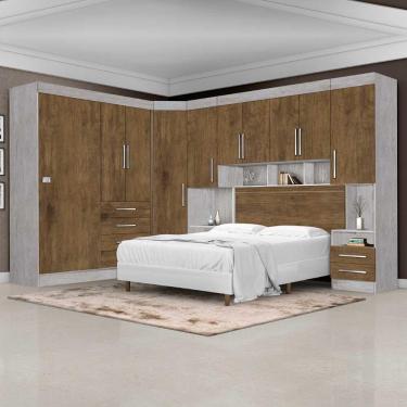 Imagem de Dormitório Modulado Georgia Ja Avelã / Jequitibá P/ 1,38m Avelã / Jequitibá