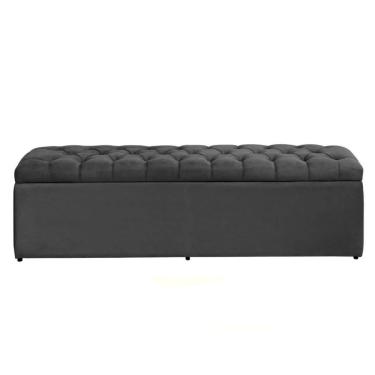 Imagem de Báu Calçadeira Sapateira Dubai 1,93 Mt-suede Cinza