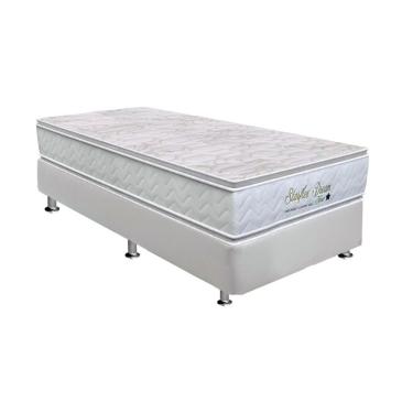 Imagem de Cama Box Solteiro: Colchão Molas Ensacadas Orthoflex Starflex Dream+Base White(88X188)