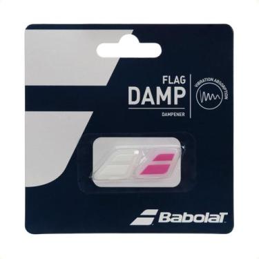 Imagem de Antivibrador Babolat Flag Damp Rosa e Branco (Pack C/ 2 Un)