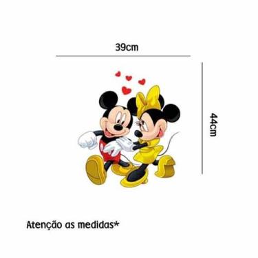 Imagem de Adesivo Geladeira Mickey e Minnie 39x42cm Vinil Adesivo - Lojinha Da L