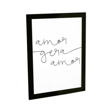 Imagem de Quadro Decorativo Amor Gera Amor Frases Poster Quarto Sala