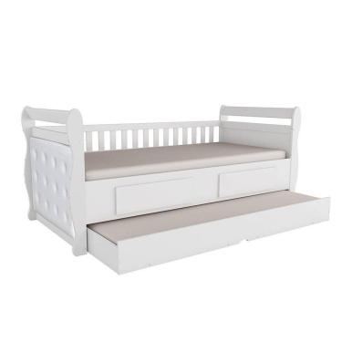 Imagem de Bicama para Quarto Infantil 100% Mdf Maria Branco Brilho