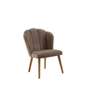 Imagem de Cadeira Petala Veludo Fendi Base Tauari 85x64x63 cm Daf