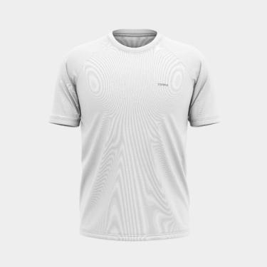 Imagem de Camisa Masculina Branca TR4 Raglan Proteção Uv Respirável Térmica Mang