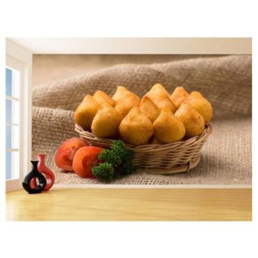 Imagem de Papel De Parede Alimentos Salgados Coxinha Bar 3,5M Al534 - Você Decor