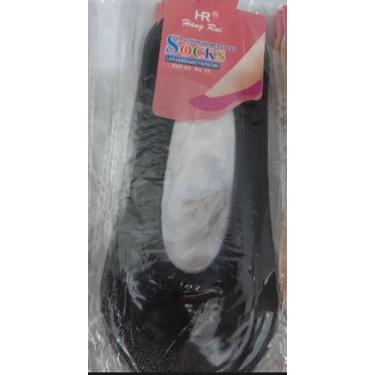 Imagem de Kit 3 pares de meias sapatilha antiderrapante - Próprio , Preto, 37