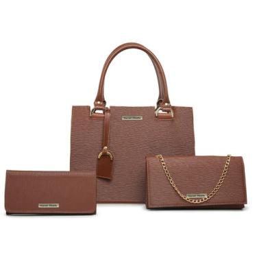 Imagem de Kit 3 Peças Bolsa Feminina Atacado Revenda Direto da Fábrica - Castelo