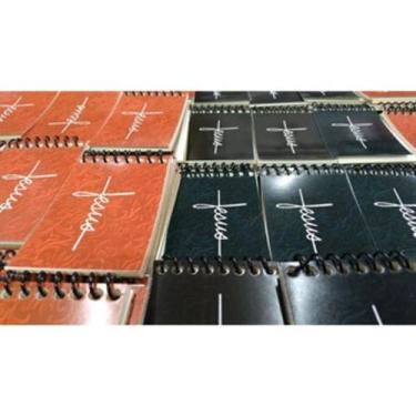 Imagem de 10 blocos anotações Jesus  com espiral lembrancinhas evangélicas - PAL
