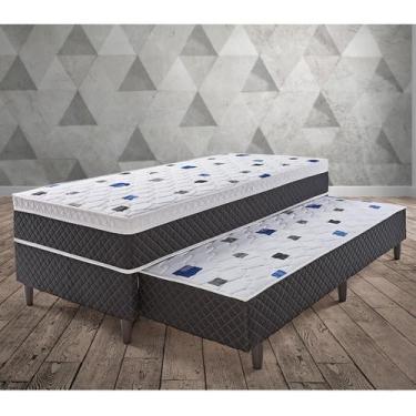 Imagem de Cama Box Solteiro Milão com Auxiliar Bonnel 188x88 - Umaflex - Alos