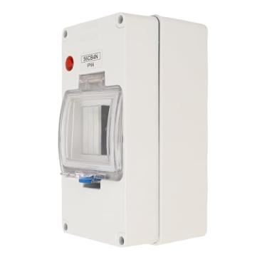 Imagem de Garosa Caixa de Disjuntor de 4 Vias Ao Ar Livre Com Luz Indicadora para Gabinete de Distribuição de Energia para Energia Solar e Canteiros de Obras ABS PC Material