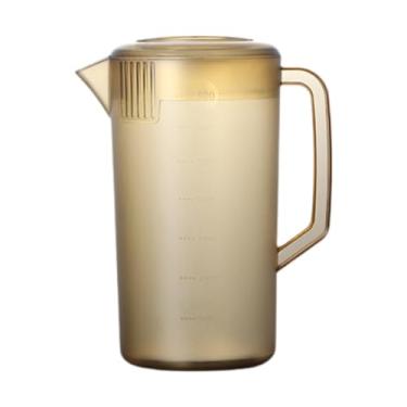 Imagem de Ioensy Jarra com balança, jarra de água portátil, para bebidas, chá gelado, chaleira para restaurante, catering, geladeira, leite doméstico, 3500ml Marrom