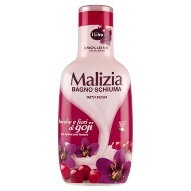 Imagem de Malizia Bagno Schiuma Bacche e Fiori (Goji Berry e Flores) 1 Litro – Espuma para Banho