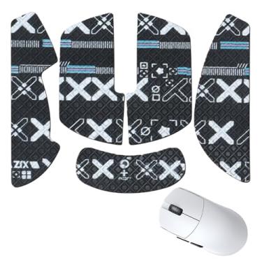 Imagem de NOUKAJU Fita aderente para mouse Lamzu Maya 4K sem fio para jogos, fita antiderrapante para mouse, kit de atualização de mouse profissional pré-cortado resistente ao suor (preto)
