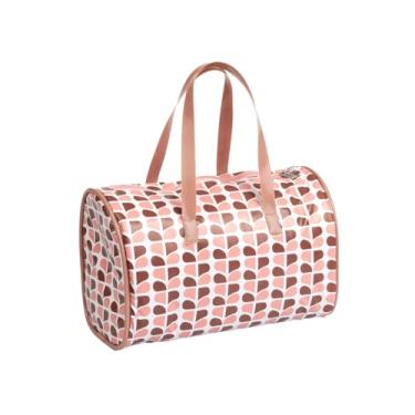 Imagem de Bolsa Térmica Multiuso Impermeável, 3 Tamanhos com Capacidades de 8L/15L/25L, Cores Lisas e Estampadas (Rosê Estampada, P (8 Litros))